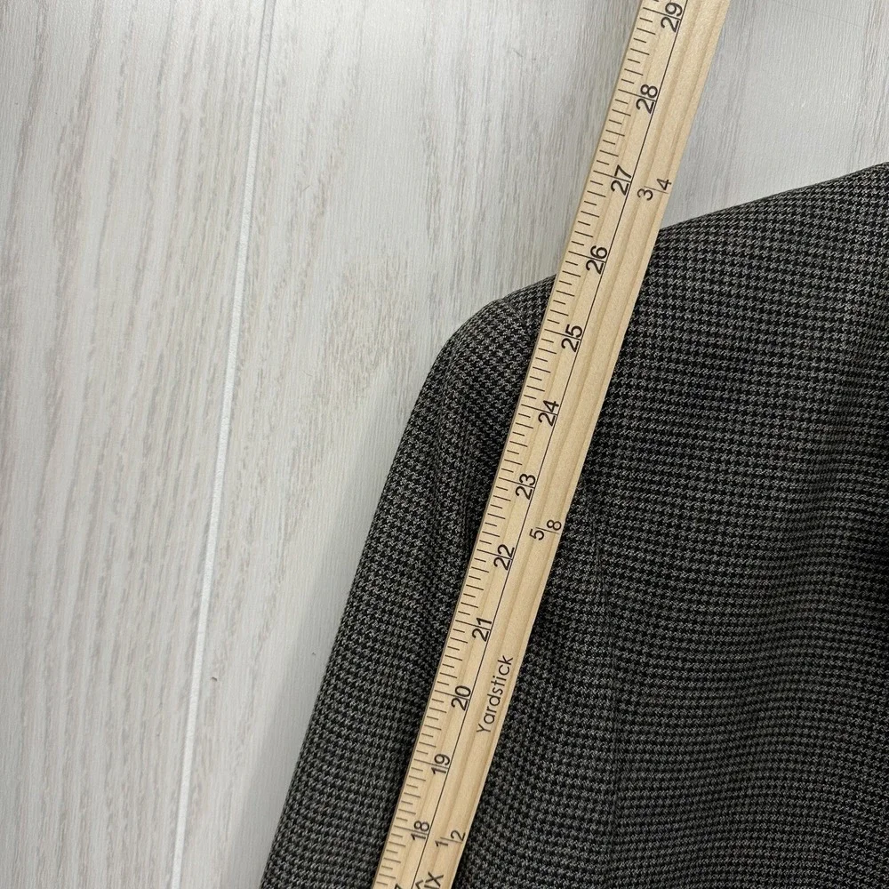 Jos A Bank Suit Sport‎ Jacket Mens 46R Black Tan Gray Houndstooth 100% Wool